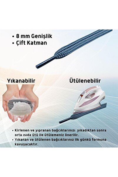 ipekbazaar Exclusice 120 Cm Kırmızı Yassı Spor Ayakkabı Bağcığı, Çift Katmanlı Örgülü Sneakers Bağcık, 1 Çift