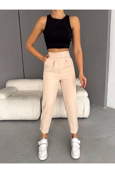 Noa Noa Button Detailed Velcro Trousers