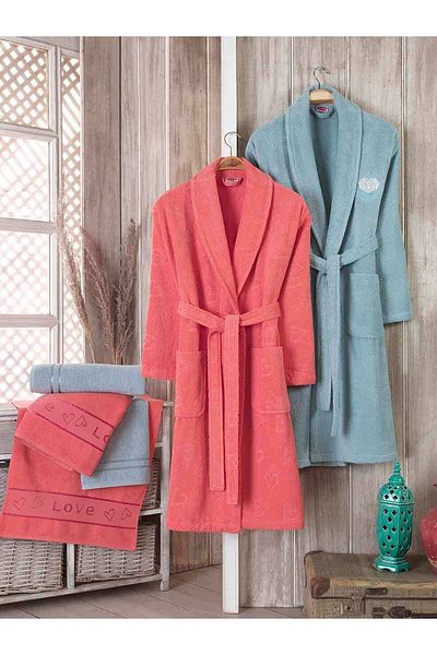 Çapa Home Lovely Cotton 6 Piece Bathrobe Set