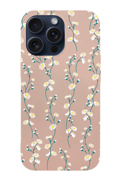 shoptocase Iphone 15 PRO MAX Uyumlu Papatya Sarmaşığı Desenli Lansman Telefon...