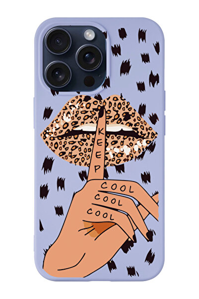 shoptocase Iphone 15 PRO Uyumlu Keep Cool Desenli Lansman Telefon Kılıfı