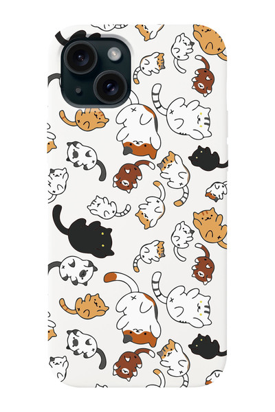 shoptocase iPhone 15 Plus Compatible Kittens Patterned Launch Phone Case
