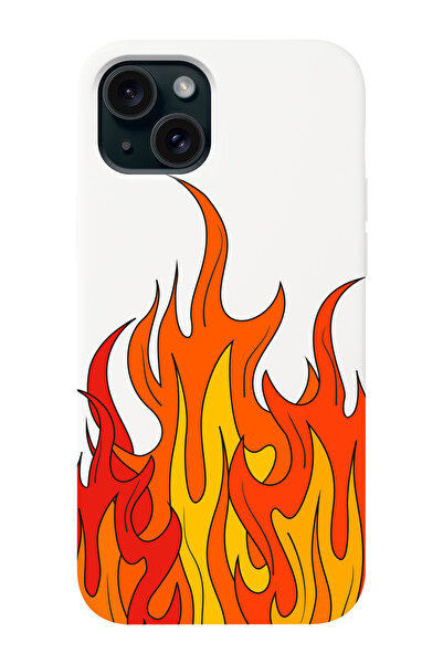 shoptocase حافظة هاتف إطلاق لهاتف Iphone 15 PLUS متوافقة مع نمط اللهب