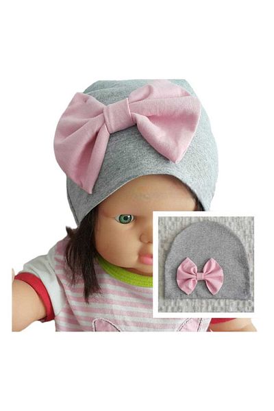 A Bunch Beanie with bow, hat with bow, pink beanie, baby beanie, combed cotton beanie, beanie, baby girl with iones,