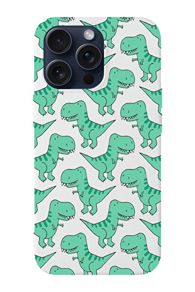 shoptocase Iphone 15 PRO Uyumlu Dinozorlar Desenli Lansman Telefon Kılıfı