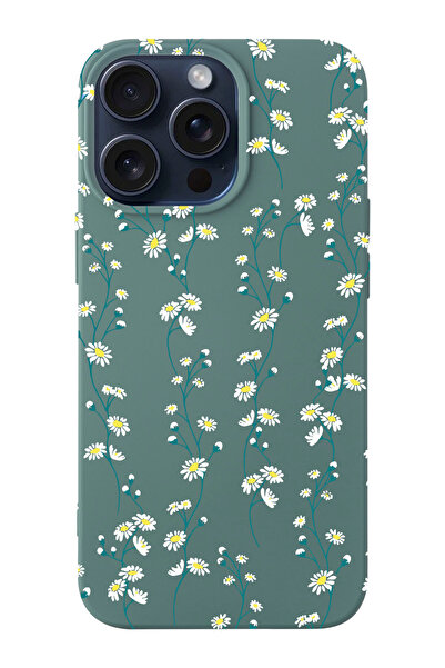 shoptocase Iphone 15 PRO MAX Uyumlu Papatya Sarmaşığı Desenli Lansman Telefon...