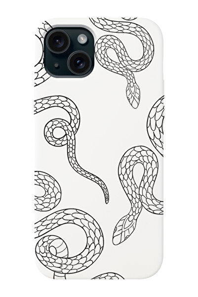 shoptocase حافظة هاتف متوافقة مع هاتف Iphone 15 PLUS بنمط الثعابين