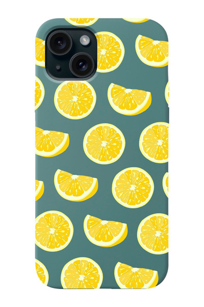 shoptocase Iphone 15 Uyumlu Limonlar Desenli Lansman Telefon Kılıfı