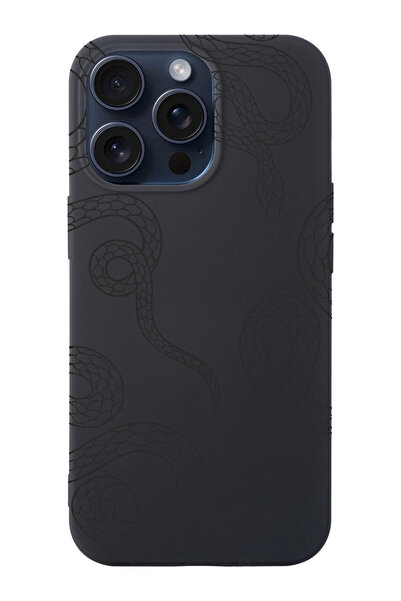 shoptocase Iphone 15 PRO Uyumlu Snakes Desenli Lansman Telefon Kılıfı
