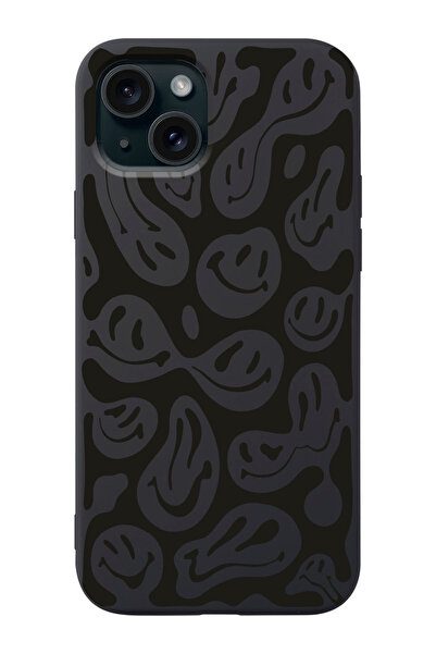 shoptocase Iphone 15 Uyumlu Gülen Yüzler Desenli Lansman Telefon Kılıfı