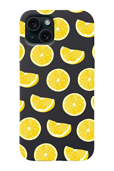 shoptocase Iphone 15 Uyumlu Limonlar Desenli Lansman Telefon Kılıfı