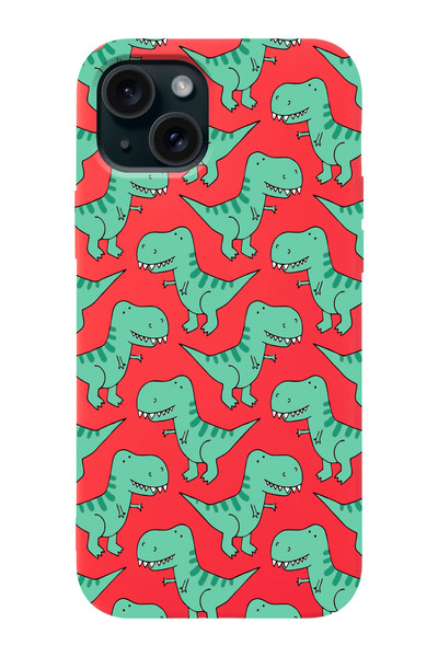 shoptocase Iphone 15 Uyumlu Dinozorlar Desenli Lansman Telefon Kılıfı