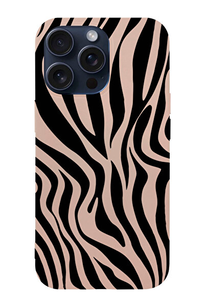 shoptocase Iphone 15 PRO MAX Uyumlu Zebra Desenli Lansman Telefon Kılıfı