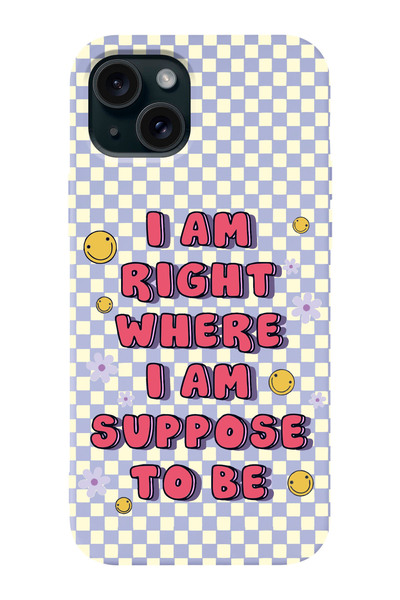 shoptocase Iphone 15 PLUS Uyumlu Dama Smile Desenli Lansman Telefon Kılıfı