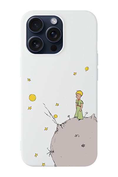shoptocase Iphone 15 PRO MAX Uyumlu Küçük Prens Ay'da Desenli Lansman Telefon...