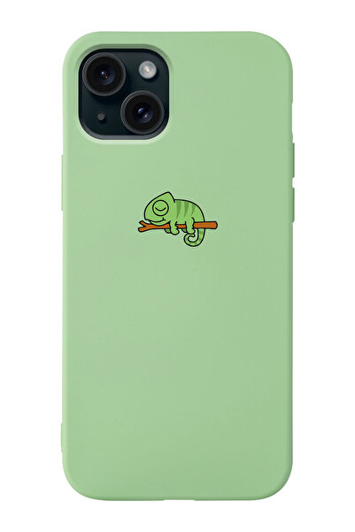 shoptocase Iphone 15 Uyumlu Bukalemun Desenli Lansman Telefon Kılıfı