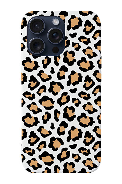 shoptocase Iphone 15 PRO Uyumlu Leopar Desenli Lansman Telefon Kılıfı