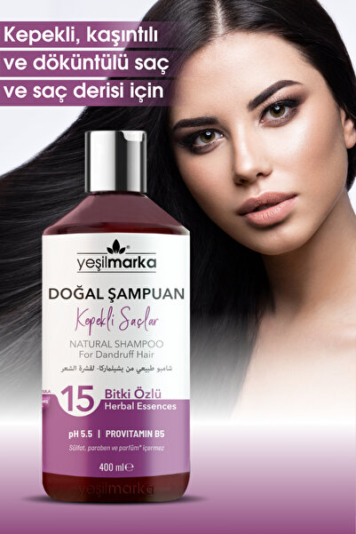 yeşilmarka Kepek Önleyici - Kepeğe Karşı Etkili - Kepekli Saçlar Için Kepek Karşıtı Doğal Şampuan 400 ml