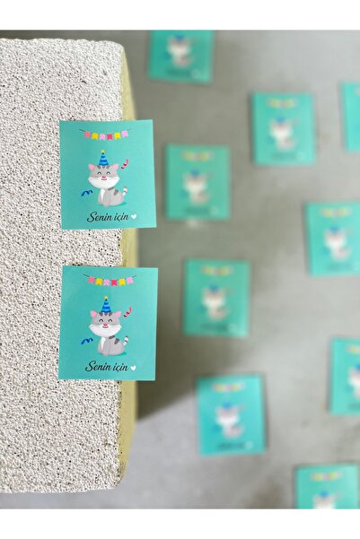 mey OFFICIAL Cat patterned written stickers for you 6*5 cm 30 pieces
