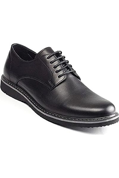 KOMCERO 7416 Pantofi casual pentru bărbați din piele naturală moale bleumarin și negru