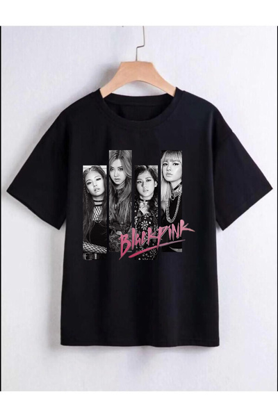 Pisa Art Детска тениска с щампа Blackpink в черно и розово