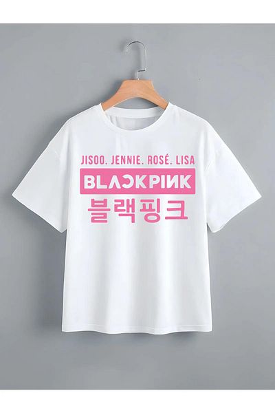 Pisa Art Детска тениска с щампа Blackpink в черно и розово