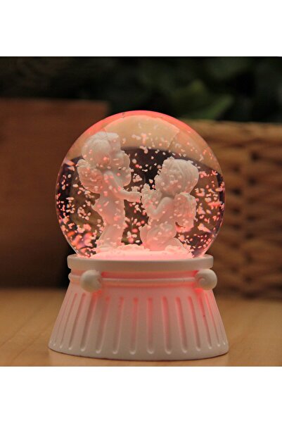 HEDİYEBİZİZ Sevgililer Günü'ne Özel Melek Işıklı Kar Küresi