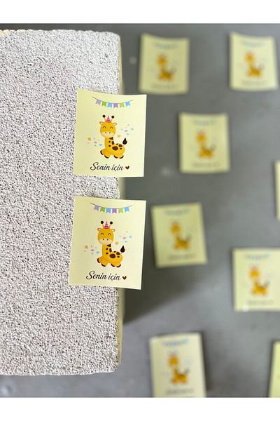 Meyofficial Giraffe pattern written stickers for you 6*5 cm 30 pcs