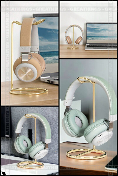 Greathings Gold Renk Metal Kulaklık Standı , Gaming Oyuncu Kulaklığı Standı ,...