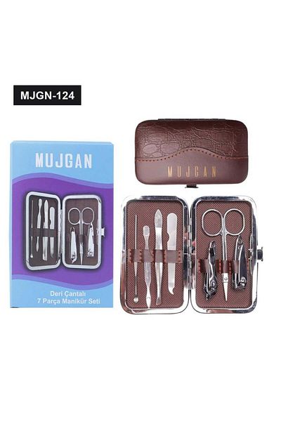 Hediye Rüzgarı 7 PIECES MANICURE SET WITH SPECIAL LEATHER BAG