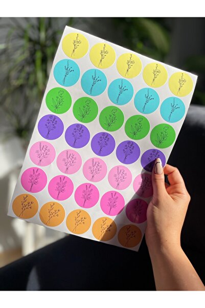 Hayal.kirtasiyesi ملصق زهور الربيع 35 قطعة 4 سم