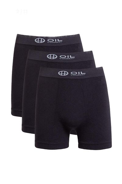 OIL COMPANY Thermal Black 3-PACK Boxer Seamless III. Επίπεδο