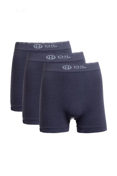 OIL COMPANY Θερμικό Navy Blue 3-PACK Boxer Seamless III. Επίπεδο