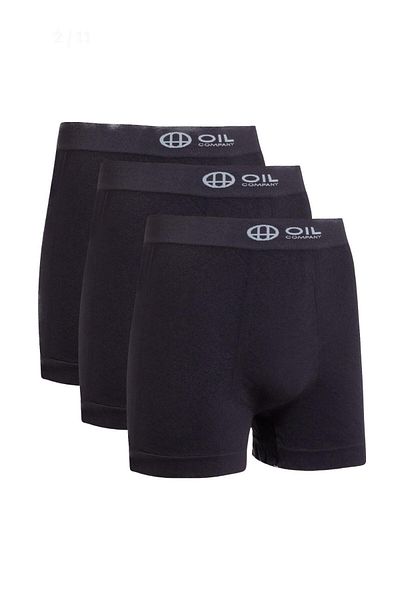 OIL COMPANY Thermal Black 3-PACK Boxer Seamless III. Επίπεδο