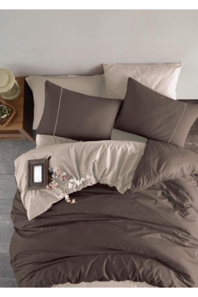 Majoli طقم غطاء لحاف مزدوج من القطن الخالص الدمشقي 100% قطن للاستخدام على الوجهين أرجواني