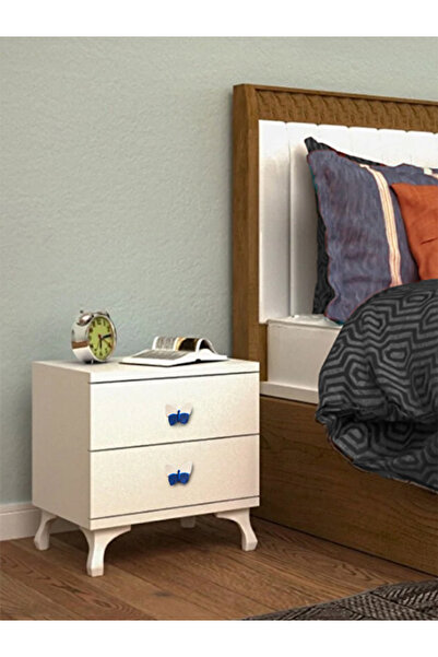 temosan mobilya İki Çekmeceli Beyaz Komodin