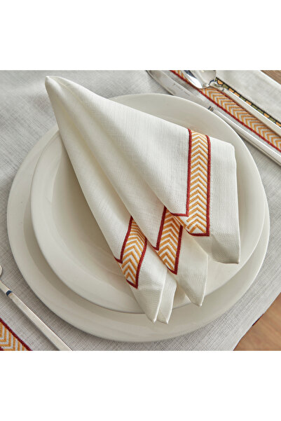 Karaca Home Ecru Embroidered Arslantepe Runner Set