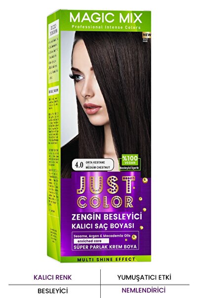 PROCSIN Magic Mix Color Kıt Parlak Ve Canlı 4.0 Orta Kestane Kalıcı Saç Boyası