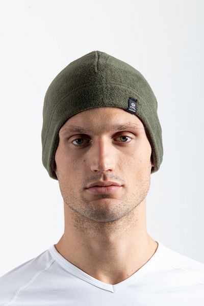 OIL COMPANY Khaki Polar Unisex Beanie with Ears