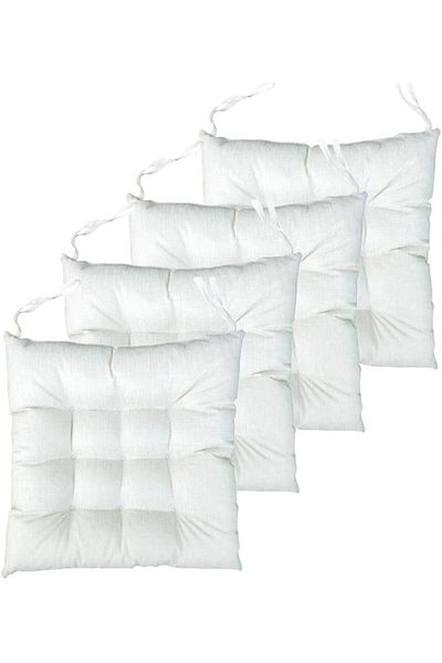 Çınar Reklam & Dış Ticaret Chair Cushion Set of 4 White