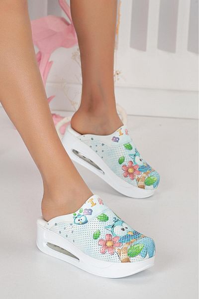 Dr. Mitra Air Sole Doctor Nurse Hospital Cook Slippers Patterned