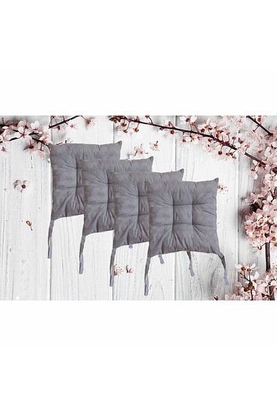 Çınar Reklam & Dış Ticaret Gray Chair Cushion 4 Piece 40*40cm