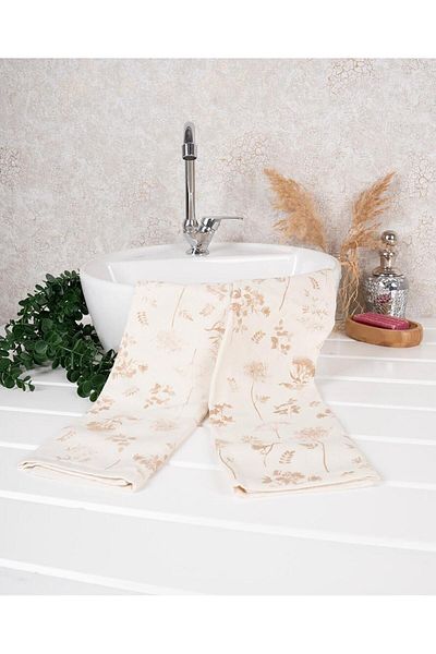 Baveno 100% Cotton Double 40x66 Cm Embroidered Patterned Hand & Face Towel/Towel Set