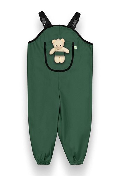 Novy Baby Welsoft Lined - Waterproof Fabric - Play and Rain Overalls - Salopet - Ages 2-9 - Green