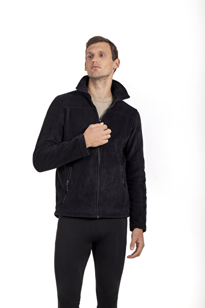 OIL COMPANY Μαύρο Thermal Fleece Παλτό Unisex