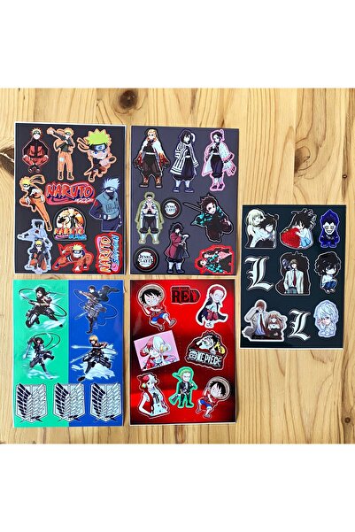 icase Death Note Demon Slayer Attack On Titan One Piece luff Naruto Anime Sti...