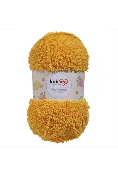 knitme 714 Πλεκτό χειροποίητο Yellow Main Lamb - 5 Pieces Knit Me