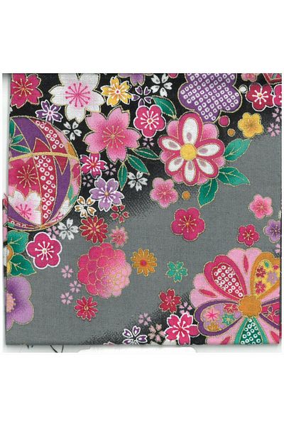 Concord Japanese Handkerchief 100% Cotton 30 cm * 35 cm Vivid Flower Pattern