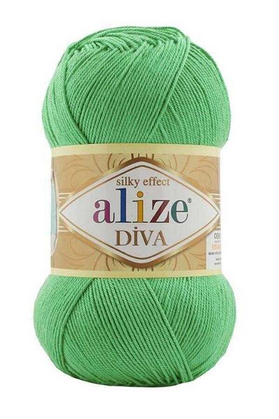 Alize 5 τεμάχια Diva Mercerized String Summer Bikini Bustier Μπλούζα Πλεκτό Σχοινί Ανοιξιάτικο Πράσινο 778