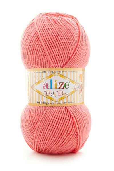 Alize 5 τεμάχια Baby Best Anti-pilling Βαμβακερό Νήμα Πλεξίματος Ροζ 170